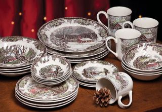 Johnson Brothers 28 Piece Friendly Village Dinnerware Set