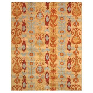 Eorc Hand Tufted Wool Ikat Rug (89 X 119)
