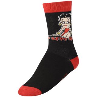 Betty Boop Womens 4 Pack Socks Gift Box    Red and Black      Womens Clothing