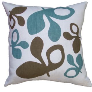 Balanced Design Hand Printed Pods Pillow LPOD Color Blue/Chocolate
