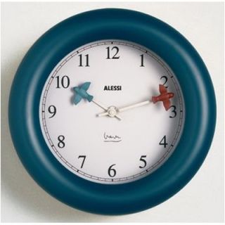 Alessi 10 Michael Graves Kitchen Wall Clock 10 Color Blue