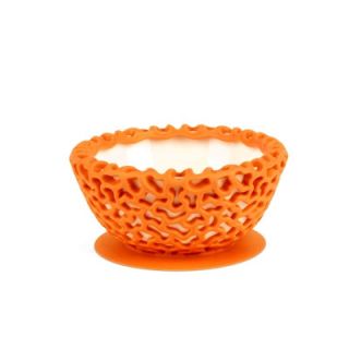 Boon Wrap Protective Bowl Cover with Suction Cup Base in Tangerine 294