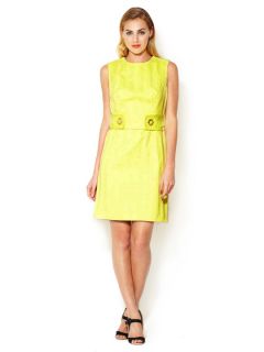 Aris Belted Cotton Shift Dress by Milly