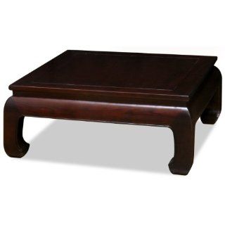 36in Ming Style Square Coffee Table   Dark Espresso   Chinese Coffee Table