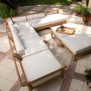 Aman Dais 8pc Teak Modular Daybed  Outdoor And Patio Furniture Sets  Patio, Lawn & Garden