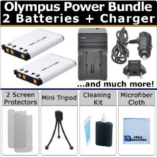 Power Bundle by eCost 2 LI 42B Batteries + AC/DC Turbo Charger with Travel Adapter + Complete Deluxe Starter Kit for Olympus FE 3000 FE3000 FE 3010 FE3010 FE 4000 FE4000 FE 4010 FE4010 FE 4030 FE4030 FE 5000 FE5000 FE 5010 FE5010 FE 5020 FE5020 FE 5500 FE