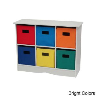 White 6 bin Bookcase Cabinet
