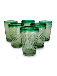 Contoured Drinking Glasses (Set of 6) by NOVICA
