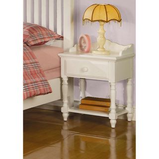 Escada Zoe White Traditional Nightstand With Drawer White Size 1 drawer