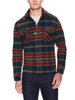 Wool Plaid Shirt Jacket by Nick Point