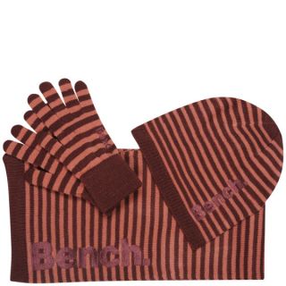 Bench Womens Klaudia Hat, Scarf and Glove Gift Set   Port      Clothing