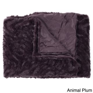Plush Reversible Mink Faux Fur Throw