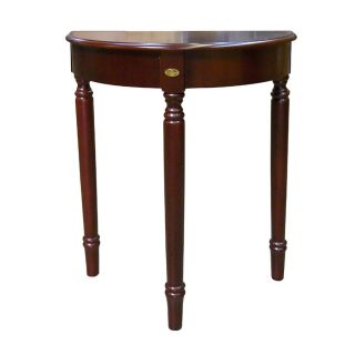 ORE International Painted Cherry Half Round End Table
