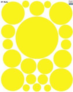 Polka Dot Wall Stickers  Sunshine Yellow Peel & Stick, Removable Decals   Childrens Wall Decor