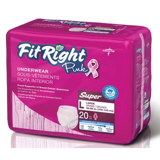 Medline Fitright Womens Pink Protective Underwear
