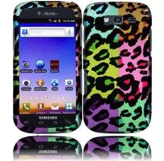 Bright Colorful Leopard Design Hard Case Cover for Samsung Galaxy S Blaze 4G T769 Cell Phones & Accessories