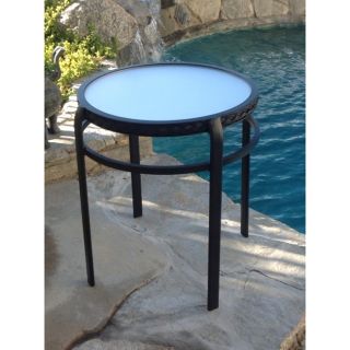 Lanai Patio Furniture Acrylic Midnight Black Top End Table
