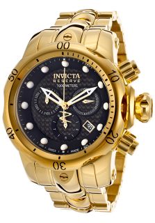 Invicta 13902  Watches,Mens Venom Chronograph 18K Gold Plated Steel Black Dial, Dress Invicta Quartz Watches