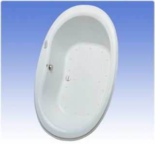 TOTO ABA756L 01YCP Mercer Air Tub with Left Side Keypad and Right Side Blower, Cotton White   Freestanding Bathtubs  