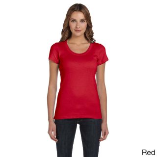 Bella Bella Womens Scoop Neck T shirt Red Size XXL (18)