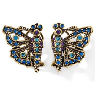 Heidi Daus "Monarch Madness" Crystal Accented Earrings