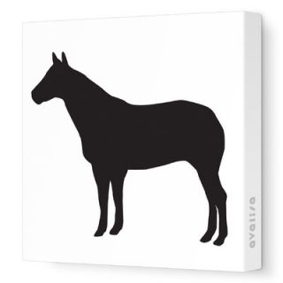 Avalisa Silhouette   Horse Stretched Wall Art Horse Silhouette