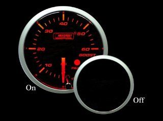 Boost Gauge  0 60 PSI Electrical Amber/white Premium Series with Peak Recall and Warning 52mm (2 1/16") Automotive