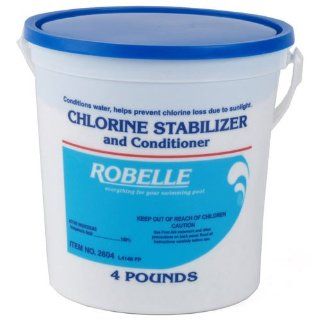 Robelle 2604 Chlorine Stabilizer and Conditioner for Swimming Pools, 4 Pound (Discontinued by Manufacturer)  Swimming Pool Ph Balancers  Patio, Lawn & Garden