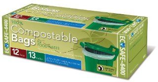Presto EcoSafe 12 Count 0.6 mil Garbage Bags, 13 Gallon, Green  Patio, Lawn & Garden
