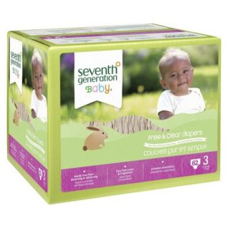 Seventh Generation Free and Clear Baby Diapers   62 Count (Size 3)