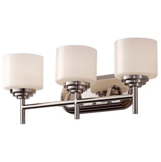 3 light Polished Nickel Vanity Fixture