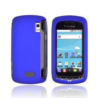 Blue Rubberized Hard Plastic Case Cover For LG Genesis VS760 Cell Phones & Accessories