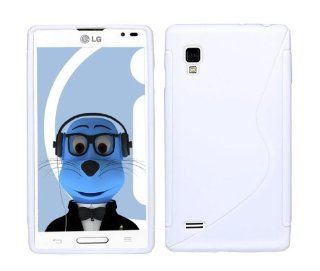 iTALKonline LG L9 P760 Slim Grip S Line TPU Gel Case Soft Skin Cover   White Cell Phones & Accessories