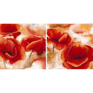 Graham & Brown Graham and Brown Poppies 2 Piece Painting Print on Canvas Set 