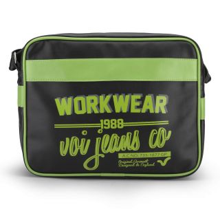 Voi Mens Worker Airliner Bag   Black/Lime      Mens Accessories