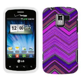 LG Enlighten Aztech Neon Purple Pattern Phone Case Cover Cell Phones & Accessories