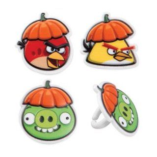 Fall Theme Angry Birds Cupcake Rings   12 ct Toys & Games