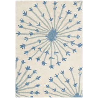 Safavieh Handmade Bella Beige/ Blue Wool Rug (3 X 5)