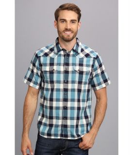 The North Face S/S Gardello Shirt Mens Short Sleeve Button Up (Blue)