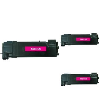 Basacc Magenta Toner Cartridge Compatible With Xerox Phaser 6125 (pack Of 3)