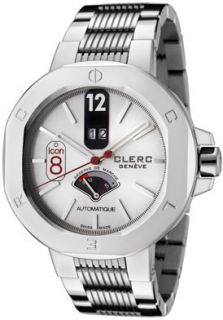 Clerc I8RMA29 SILVER  Watches,Mens Icon 8 Automatic Silver Dial Stainless Steel, Luxury Clerc Automatic Watches