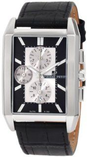 Pierre Petit Men's P 780A Serie Paris Rectangular Case Black Leather Chronograph Watch at  Men's Watch store.