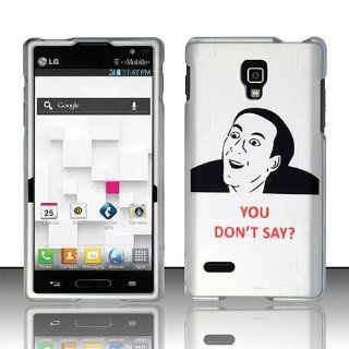Silver Meme Hard Cover Case for LG Optimus L9 P769 Cell Phones & Accessories