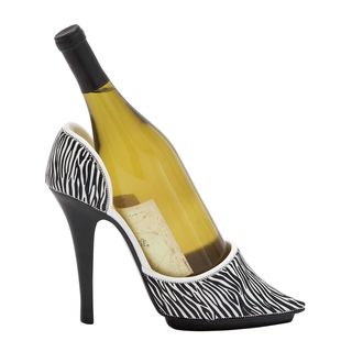 Stiletto Design With Jungle Print Polystone Shoe Wine Holder