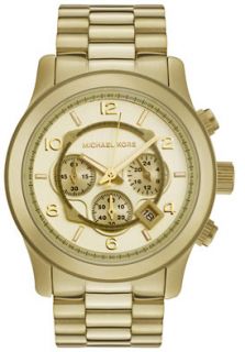 Michael Kors MK8077  Watches,Mens Chronograph Champagne Dial Gold Tone Stainless Steel, Chronograph Michael Kors Quartz Watches
