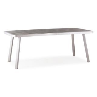 Township Brushed Aluminum Long Dining Table