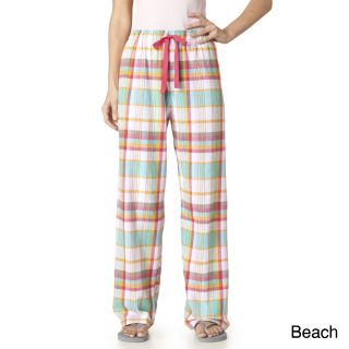 Los Angeles Pop Art Boxercraft Womens Flannel Pants Pink Size XL (16)