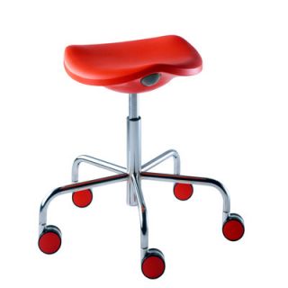 Rexite Welcome Stool on Castors with Gas Lift Adjustable Height 2265 Seat Top