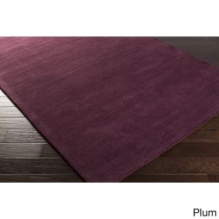Surya Carpet, Inc. Hand loomed Owens Casual Solid Area Rug (8 X 11) Purple Size 8 x 11