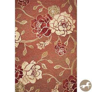 Christopher Knight Home Flatweave Flora Brick Red Area Rug (69 X 96)